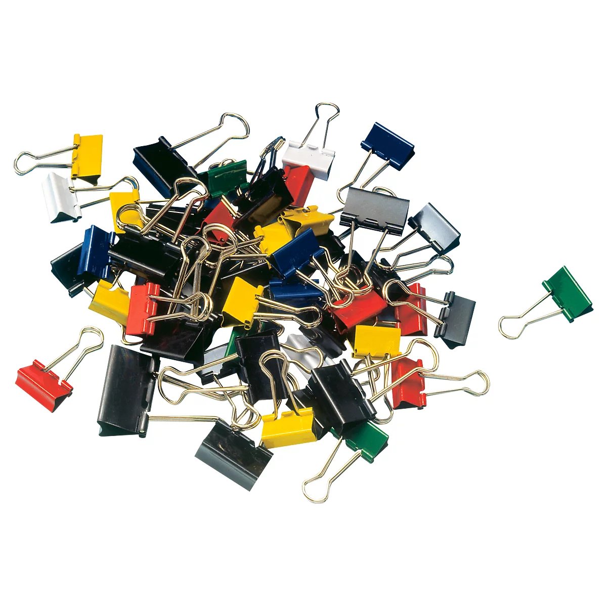 Pinces double clip, diverses tailles, assorties, 24 pièces