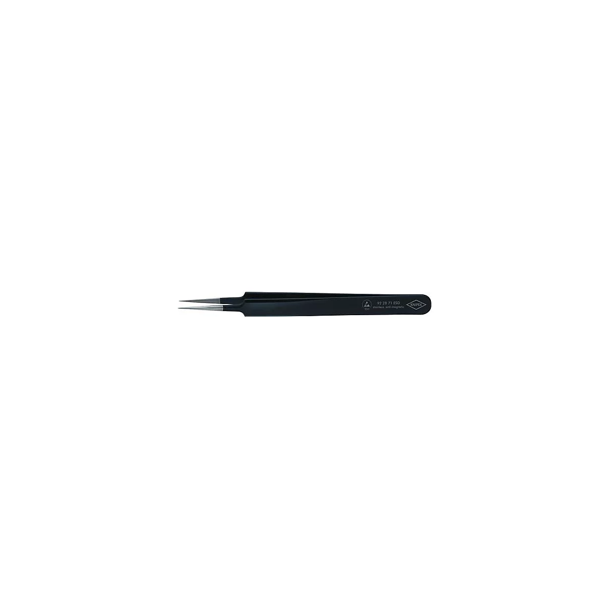 Pincette de précision L.110mm ger.aiguille fine inoxydable,antimagnétique,e