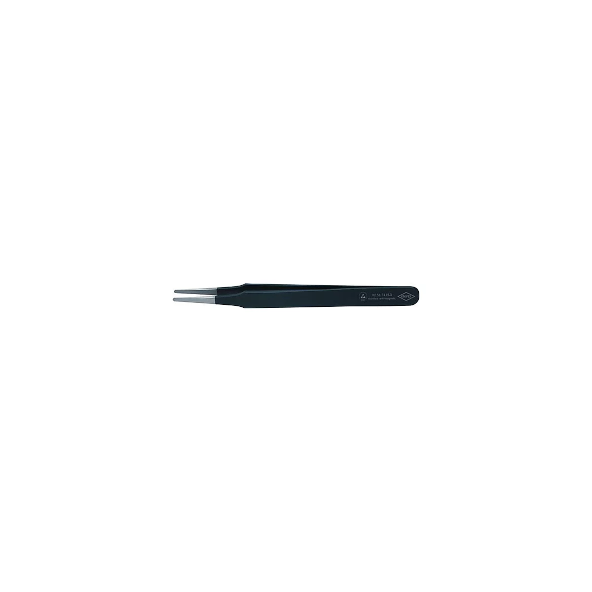 Pincette de précision L.120mm ger.rd.inox,antimagne