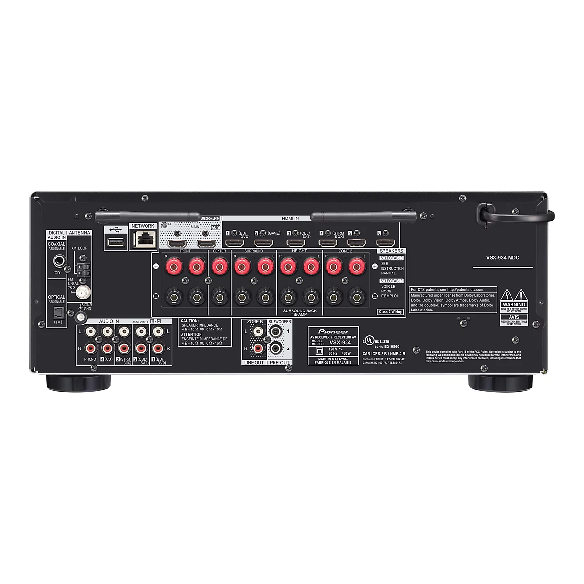 Pioneer VSX-934 - AV-Netzwerk-Receiver - 4K - HDR - 7.2-Kanal - 7 x 160 Watt