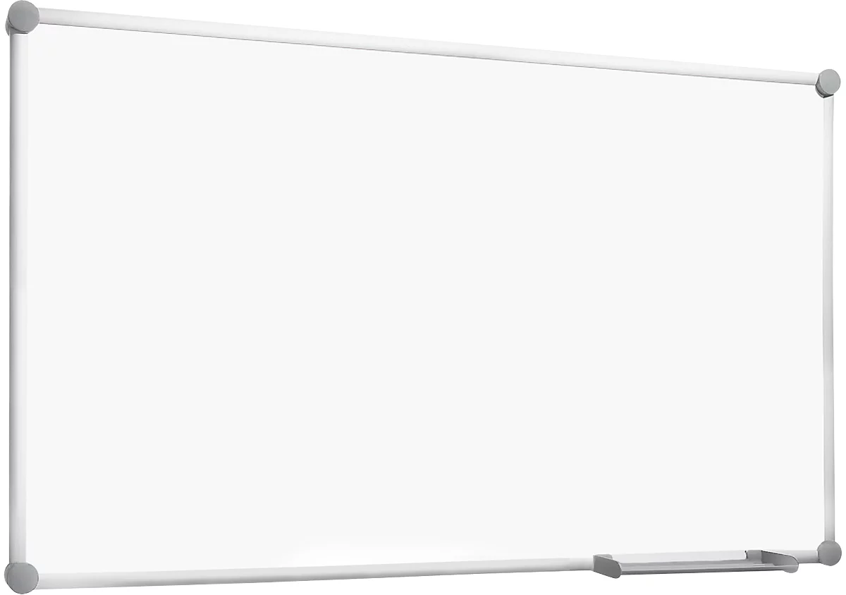 Pizarra blanca 2000 MAULpro, plastificada en blanco, marco gris platino, 900 x 600 mm