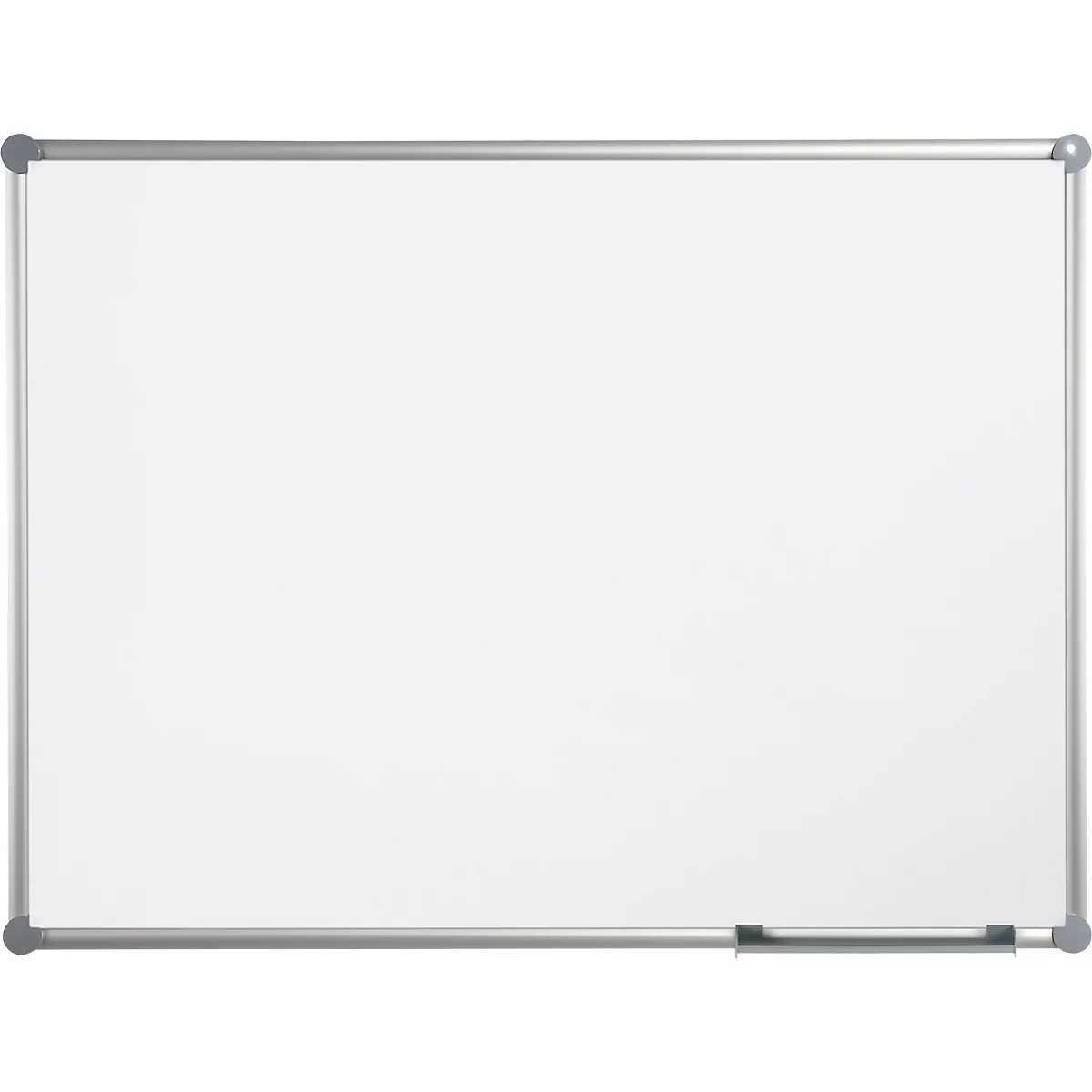 Pizarra blanca 2000 MAULpro, revestida de plástico blanco, magnética, marco gris platino, An 1200 x Al 900 mm + juego de accesorios de 15 piezas