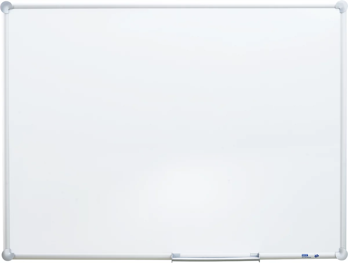 Pizarra blanca 2000 MAULpro, revestida de plástico blanco, magnética, marco plateado, An 1200 x Al 900 mm + juego de accesorios de 15 piezas