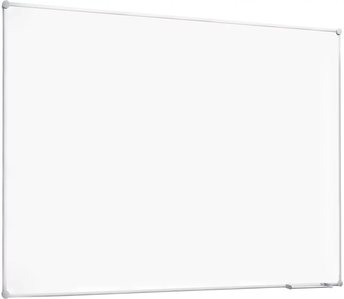 Pizarra blanca 2000 MAULpro, revestida de plástico blanco, marco de aluminio plateado, 1200 x 1800 mm