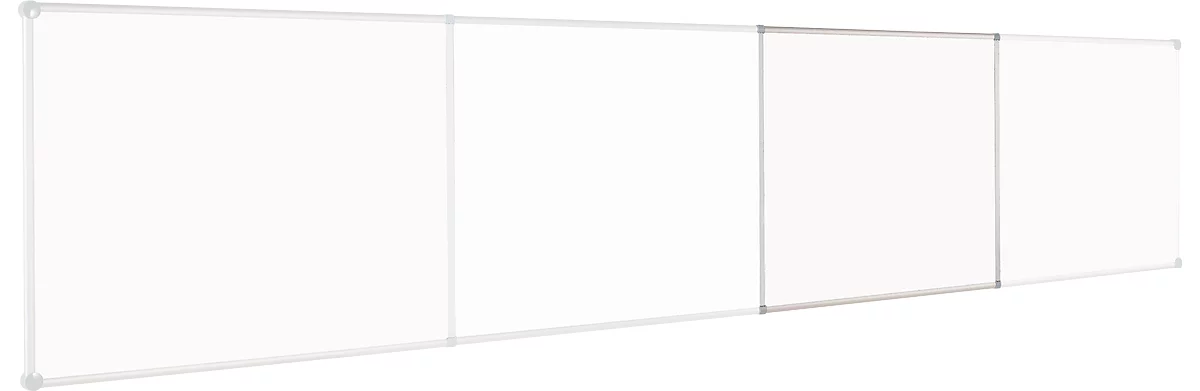 Pizarra blanca MAUL, continuo, módulo de ampliación, formato apaisado