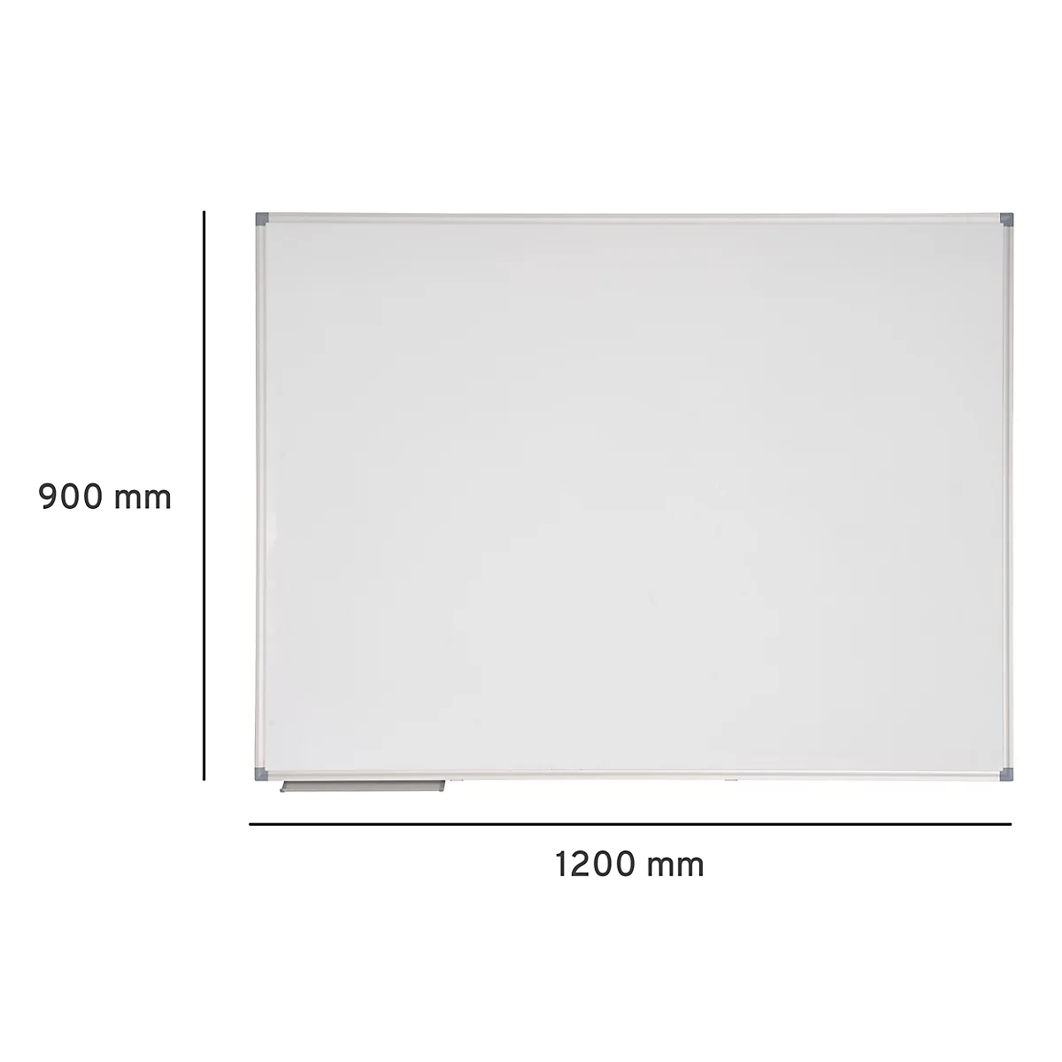 Pizarra blanca MAULstandard, 900 x 1200 mm, con superficie plastificada