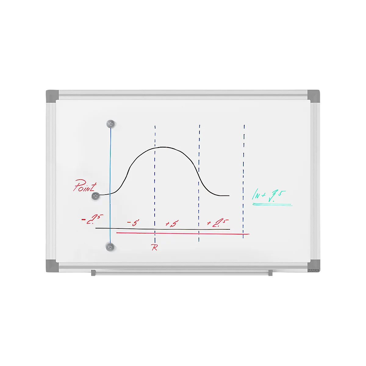 Pizarra blanca MAULstandard, ancho 450 x alto 300 mm, superficie lacada