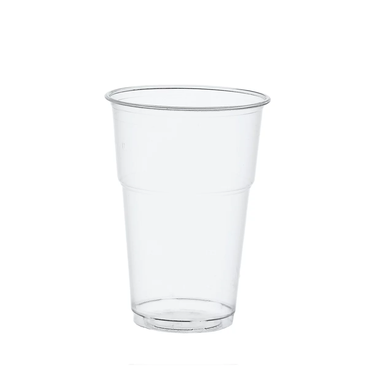 PLA bekers Papstar Pure, volume 0,4 l, enkel voor koude dranken, met vullijn &amp; schuimrand, Ø 95 x H 132 mm, kristalhelder, 70 stuks