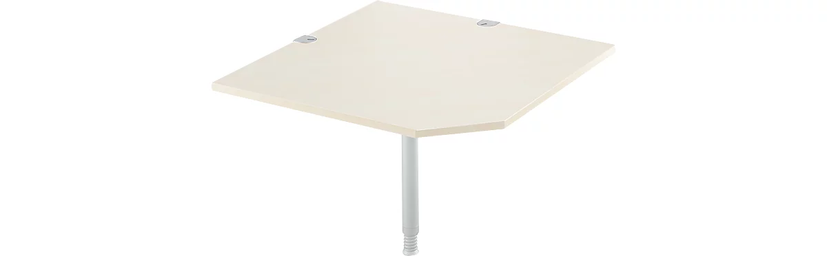Placa angular del sistema Schäfer Shop Select, CAD, pie, A 1000 x P 1000 mm, arce/aluminio blanco