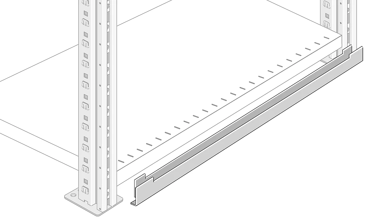 Placa base para estantería Sistema R 3000, L 995 mm
