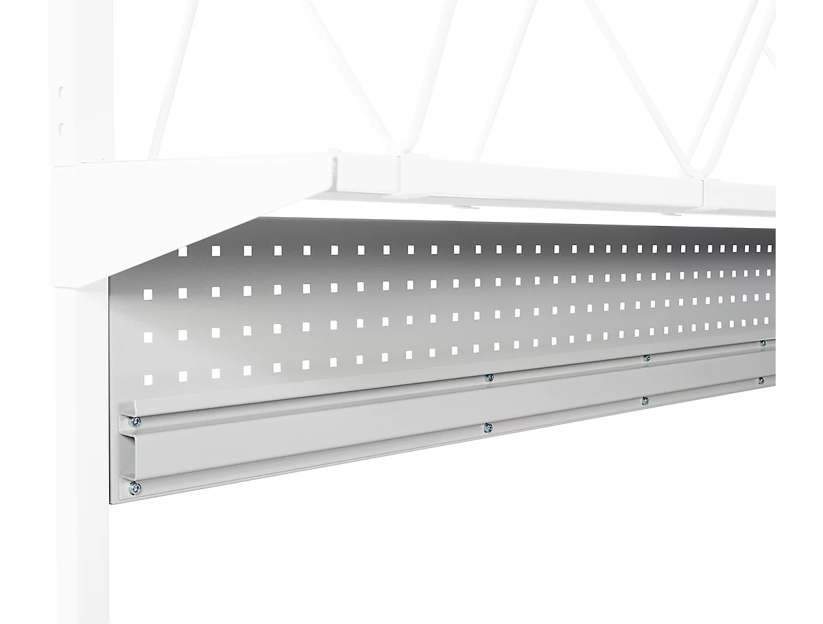 Placa perforada serie TPB, de acero, con perfil de caja, p. mesas de embalaje serie TPB, anchura de la mesa 1800 mm