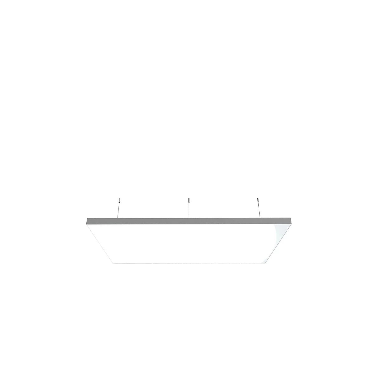 Plafonnier acoustique, uni, blanc, 1200 x 800 mm