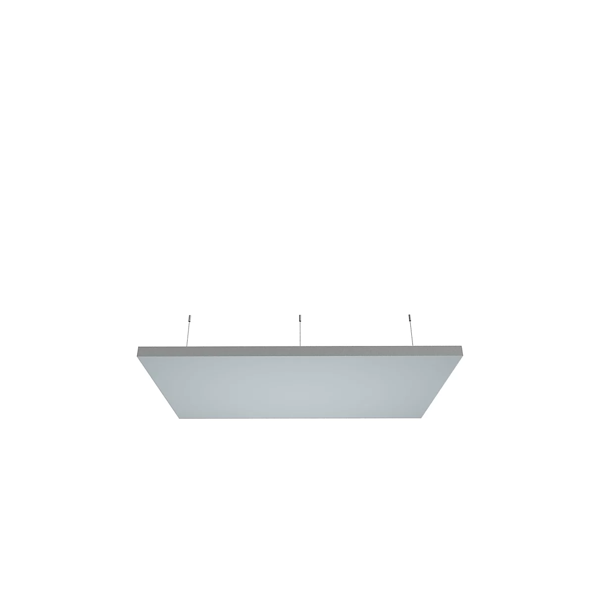 Plafonnier acoustique, uni, gris, 1200 x 800 mm
