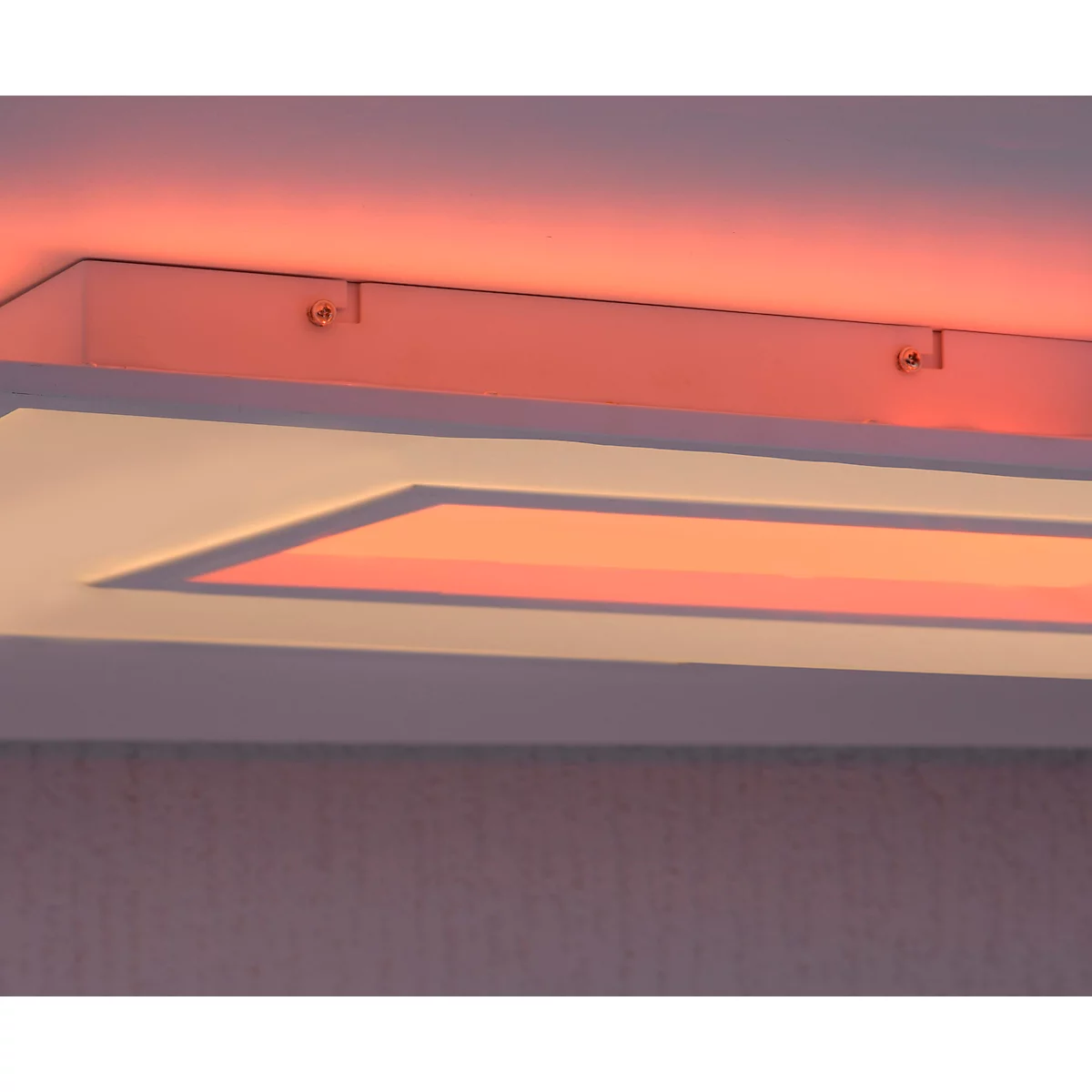 Plafonnier LED RECESS, 2 sources lumineuses, 2700-5000 K, changement RGB &amp; gestion de la lumière CCT, 37+9 W, L 1200 x W 400 mm