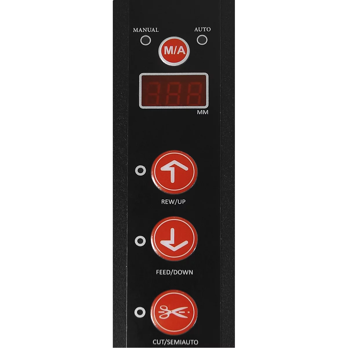 Plakbandafroller H700, automatisch, voor rollen met Ø 300 x B 8-80 mm, 150 mm/s, staal, zwart