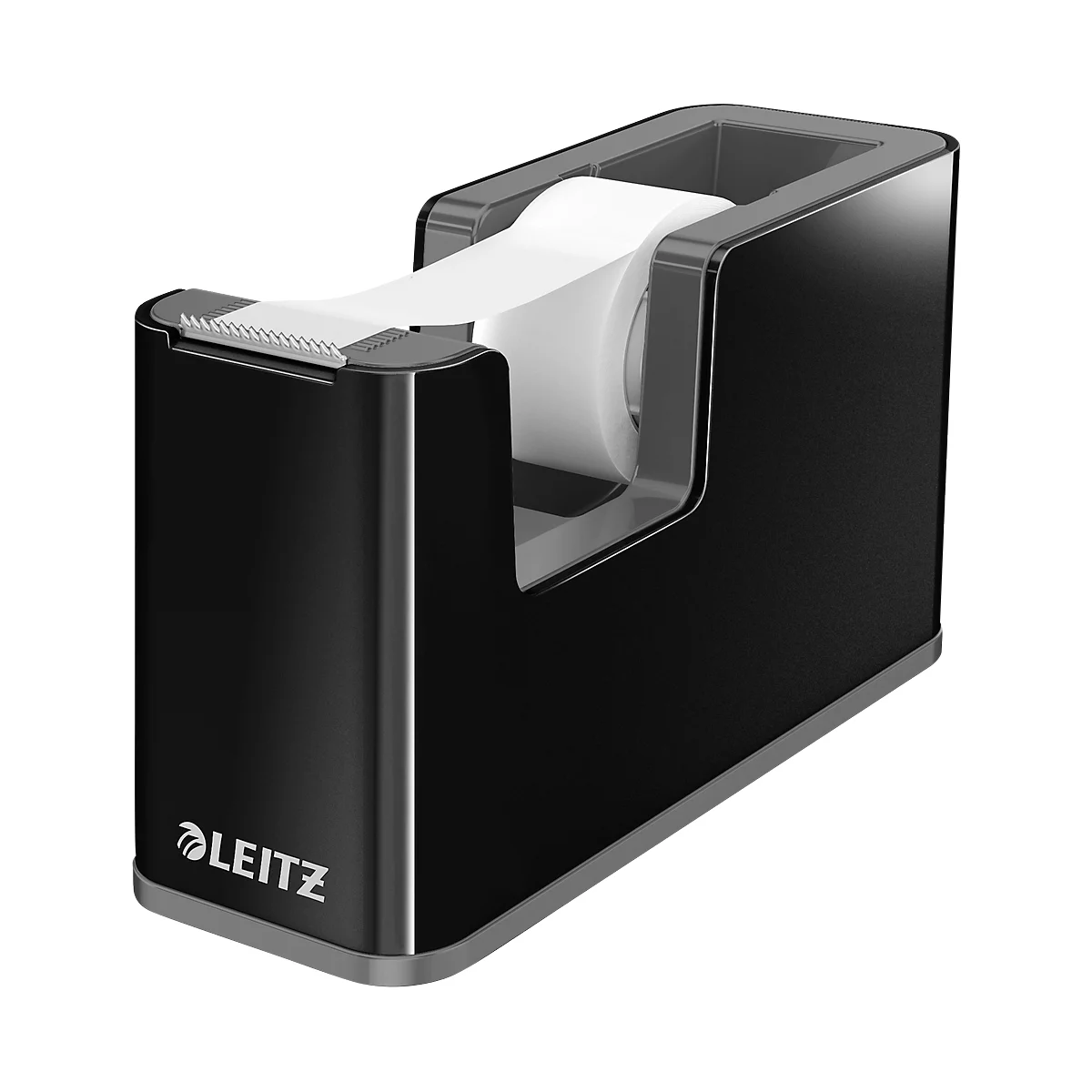 Plakbandafroller Leitz WOW, Tafelafroller, zwart/zwart
