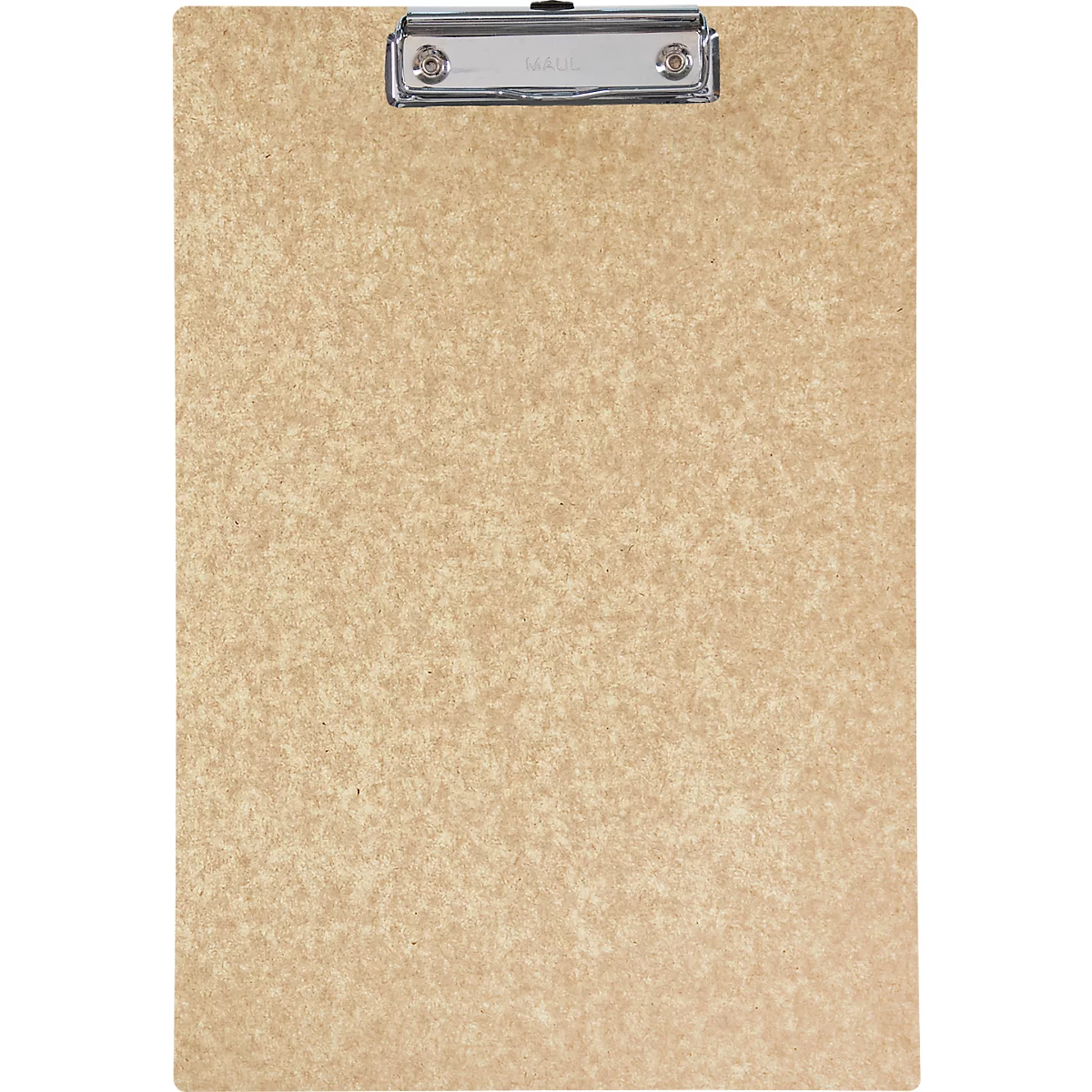 Planche à pince Maul MAULbalance, format A4 vertical, largeur de pince 8 mm, personnalisable, à suspendre, L 325 x l 225 x H 14 mm, carton, recyclable, marron