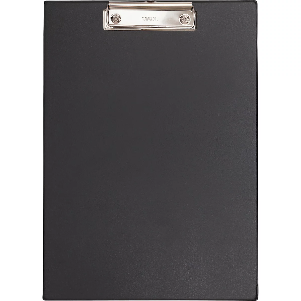 Planchette à pince Maul MAULpoly, format A4 vertical, largeur de pince 8 mm, à suspendre, L 320 x l 230 x H 13 mm, carton/polypropylène, recyclable, noir