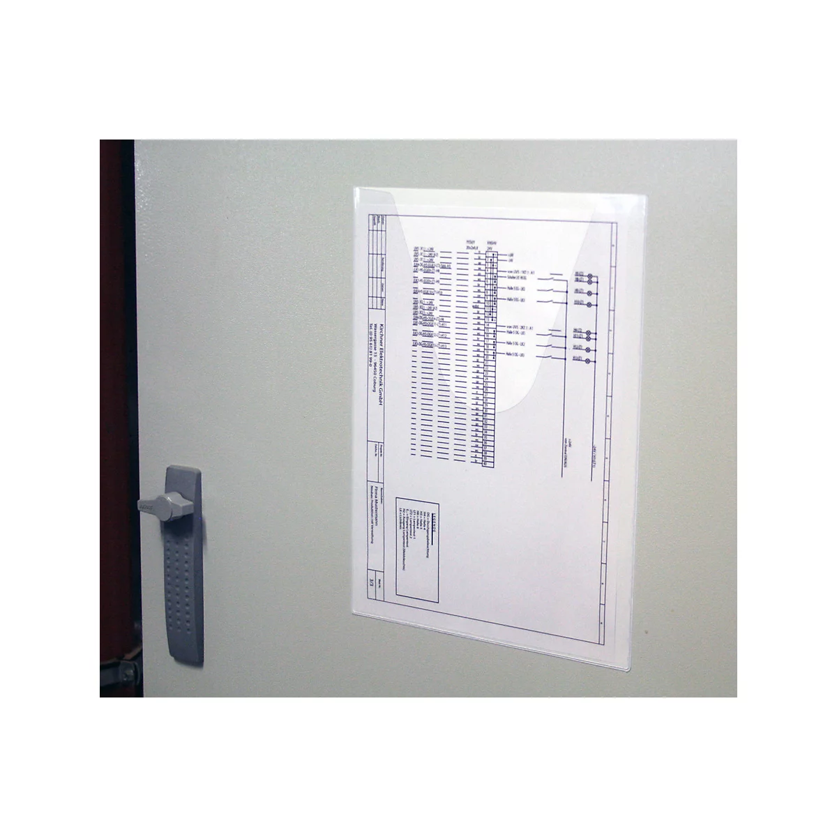 Planchette de commutation Eichner, DIN A4, autocollante, avec ouverture en V, transparente, 25 pièces