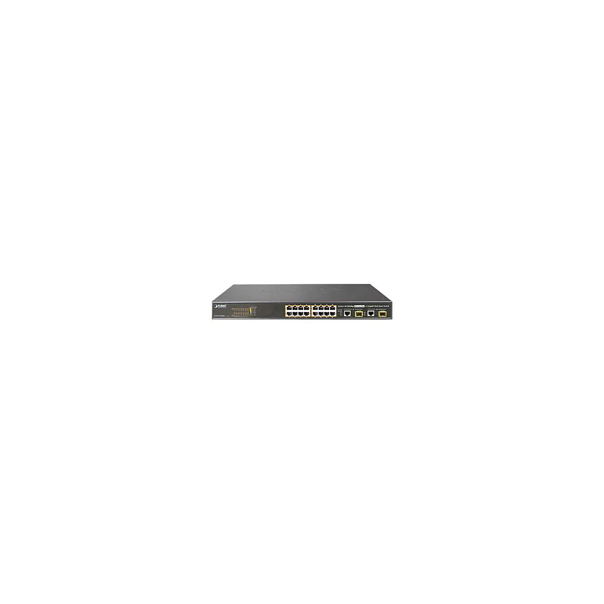 PLANET FGSW-1816HPS - Switch - managed - 16 x 10/100 + 2 x Kombi-Gigabit-SFP - Desktop