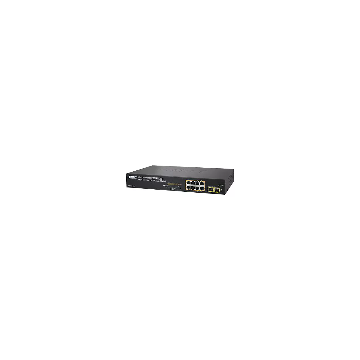 PLANET GS-4210-8P2S - Switch - L4 - managed - 8 x 10/100/1000 (PoE+) + 2 x SFP - an Rack montierbar