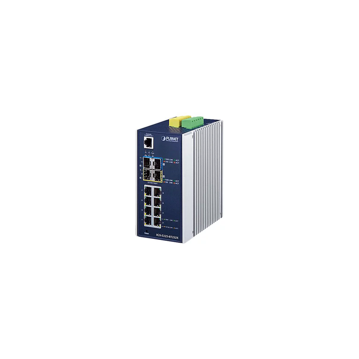 PLANET IGS-5225-8T2S2X - Switch - L3 - managed - 8 x 10/100/1000 + 2 x Gigabit SFP + 2 x 10 Gigabit SFP+ - an DIN-Schiene montierbar, wandmontierbar