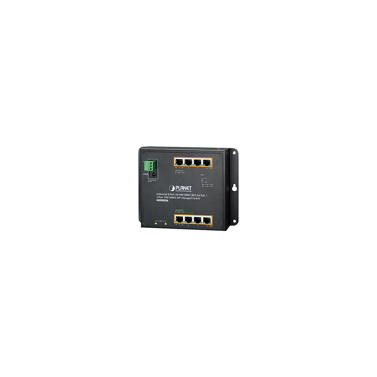 PLANET WGS-4215-8P2S - Switch - managed - 8 x 10/100/1000 (PoE+) + 2 x SFP - an DIN-Schiene montierbar, wandmontierbar - PoE+ (200 W)