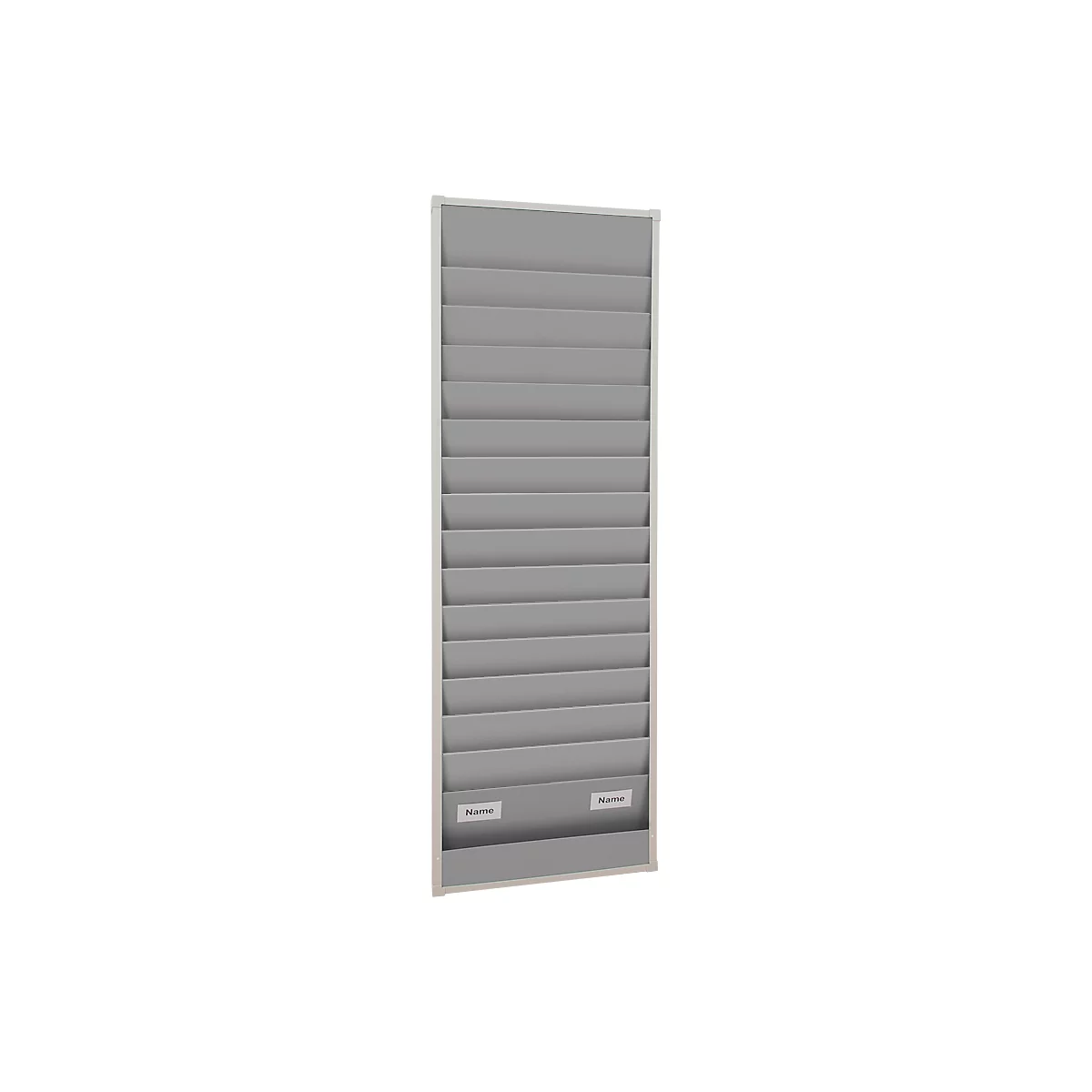Planificateur d'atelier Eichner, 2 voies, 15 rails, pour jusqu'à 30 pochettes de commande au format A4, L 554 x H 1757 mm, plastique, gris
