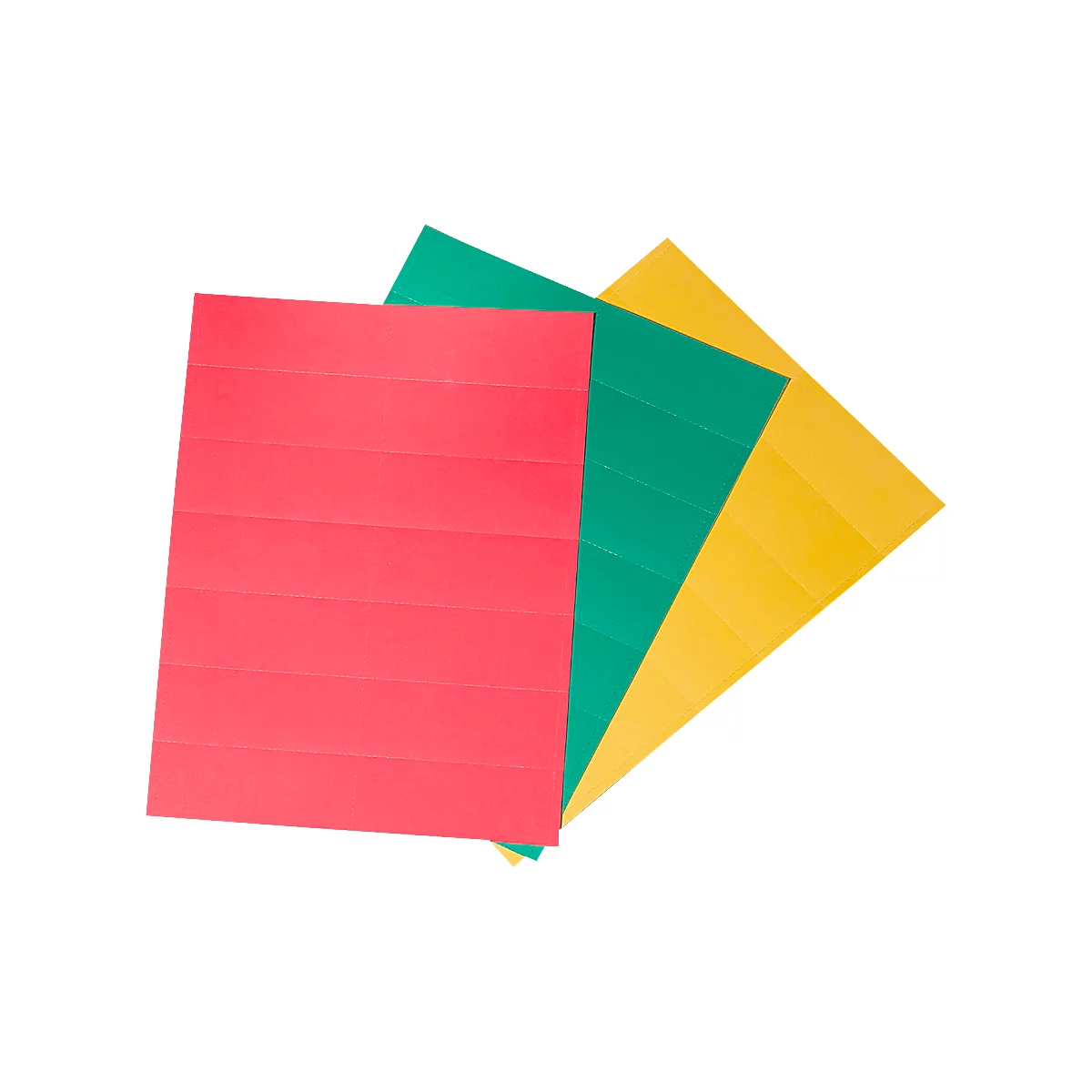 Planning à fiche, Lot de cartes vierges