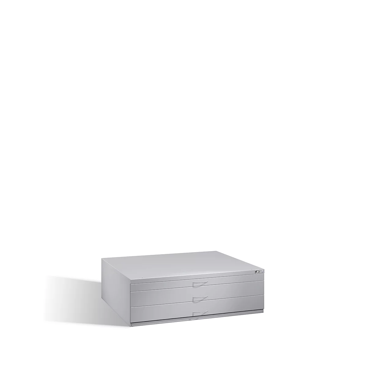Planschrank aus Stahl, für Formate bis DIN A0, 3 Schubladen