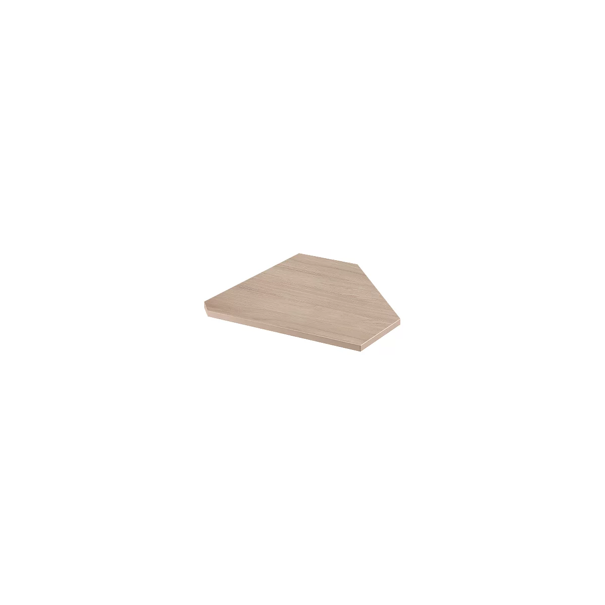 Plaque angulaire, 90°, L 800 x P 800 mm, chêne