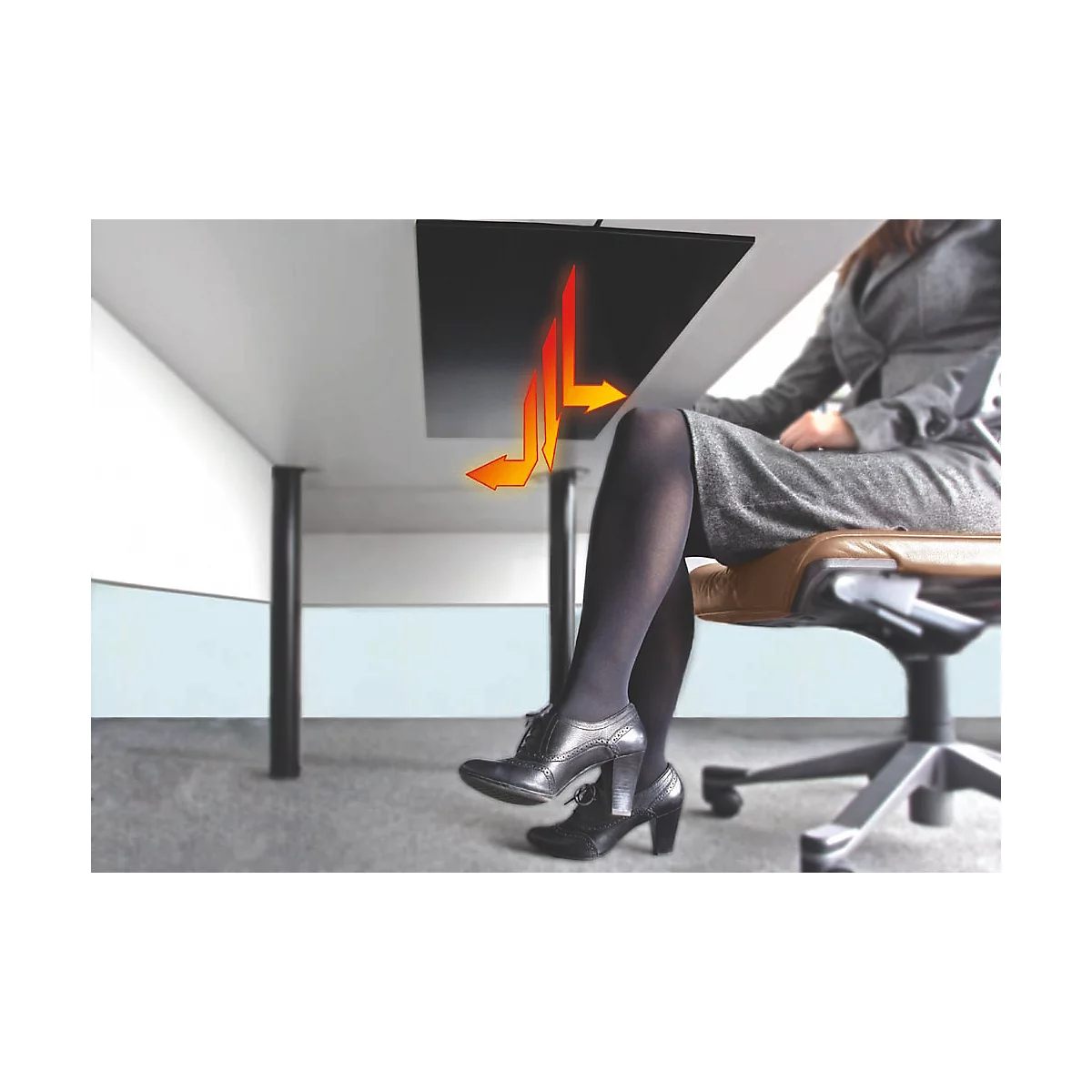 Plaque chauffante infrarouge thermique, L 600 x l 300 mm, 40-150 W, avec variateur rotatif, autocollante, noire