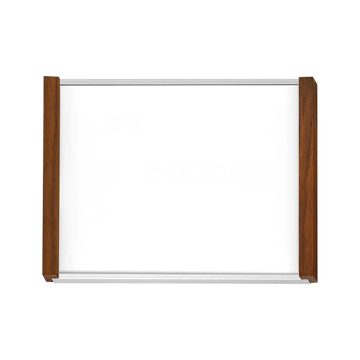 Plaque de porte moedel LMH, DIN A6, inscriptible individuellement, couverture polyester, montage adhésif, L 159,5 x H 105,5 mm, argent/noyer