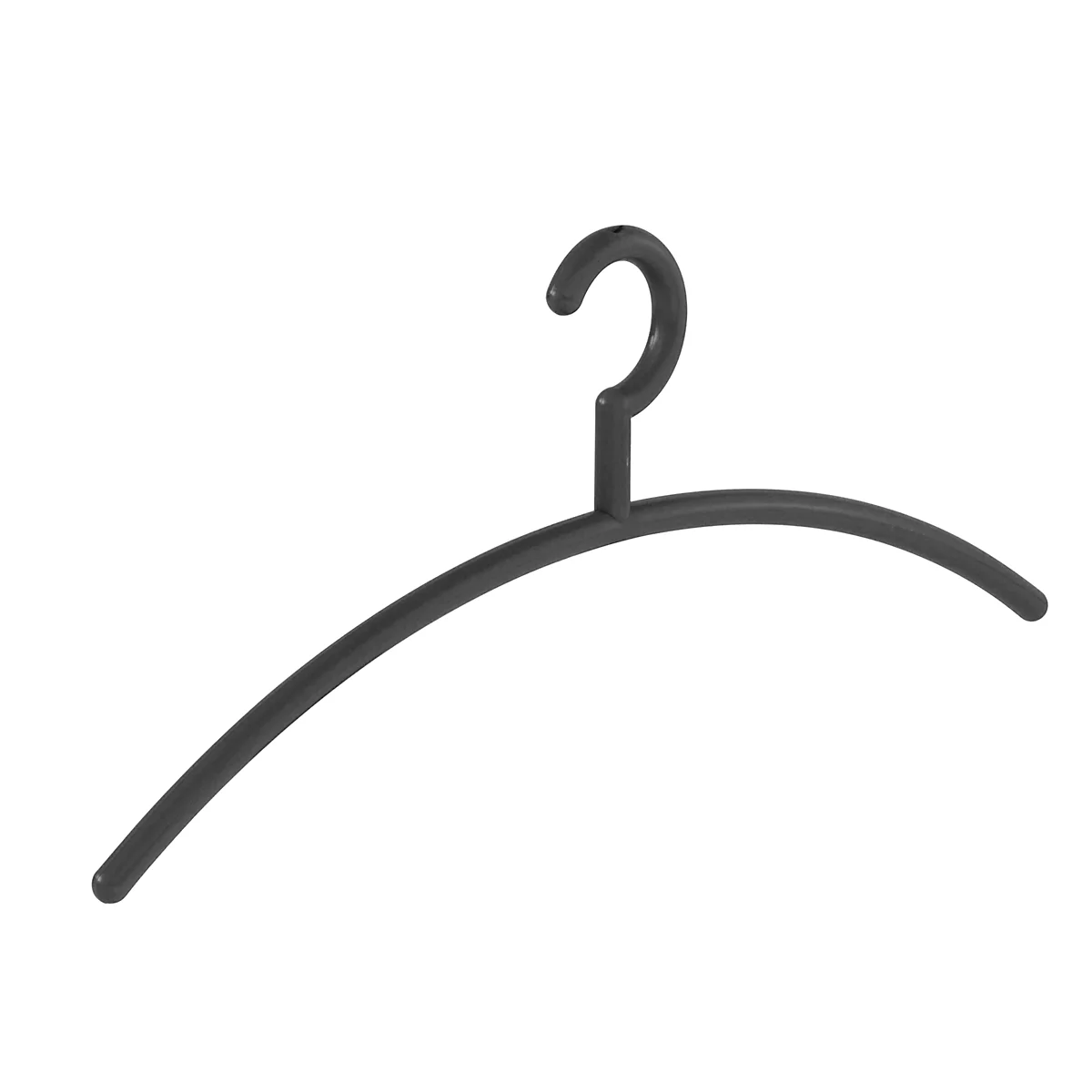 Plastic kleerhanger Rudolf Weber KG Nizza, kleerhanger dikte 12 mm, 10 stuks, zwart