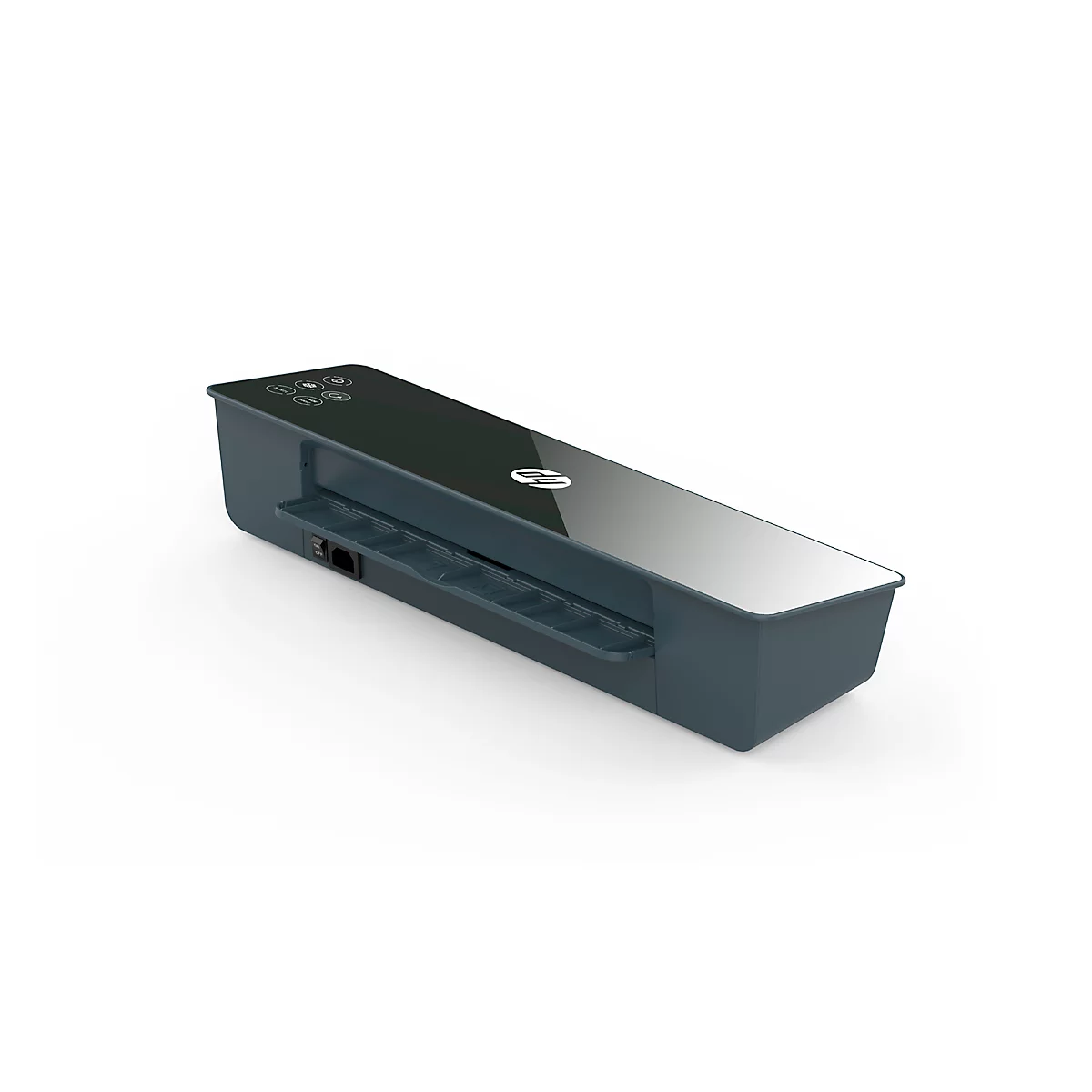 Plastifieuse HP Pro Laminator 600 A3, pour les formats jusqu'à A3, laminage à chaud/froid, jusqu'à 125 μ, 600 mm/min, temps de préchauffage 60 s, écran tactile, avec accessoires.