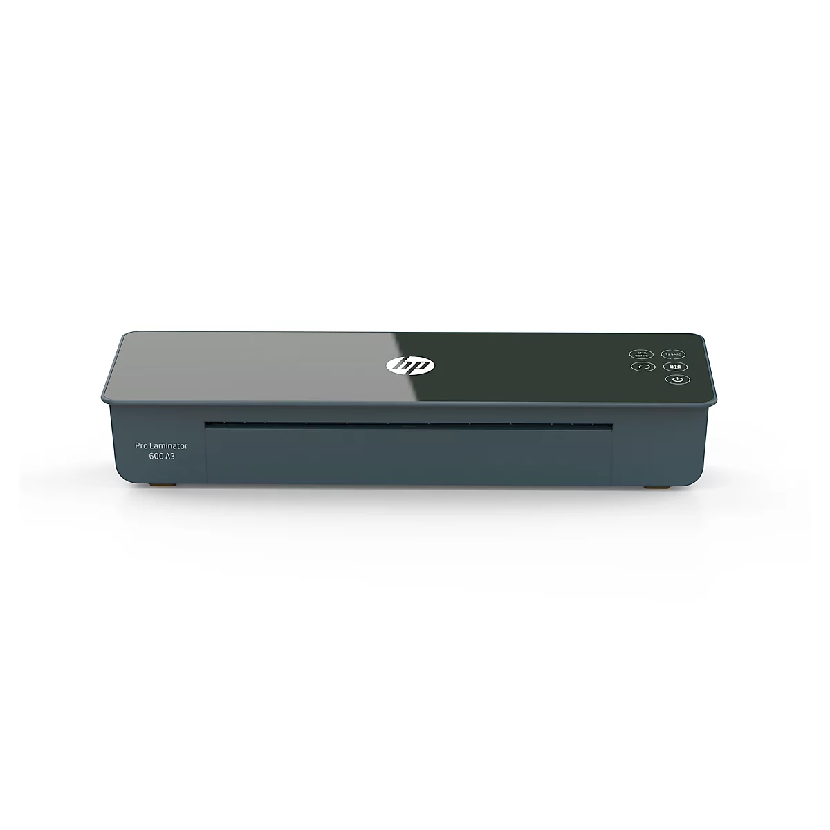 Plastifieuse HP Pro Laminator 600 A3, pour les formats jusqu'à A3, laminage à chaud/froid, jusqu'à 125 μ, 600 mm/min, temps de préchauffage 60 s, écran tactile, avec accessoires.