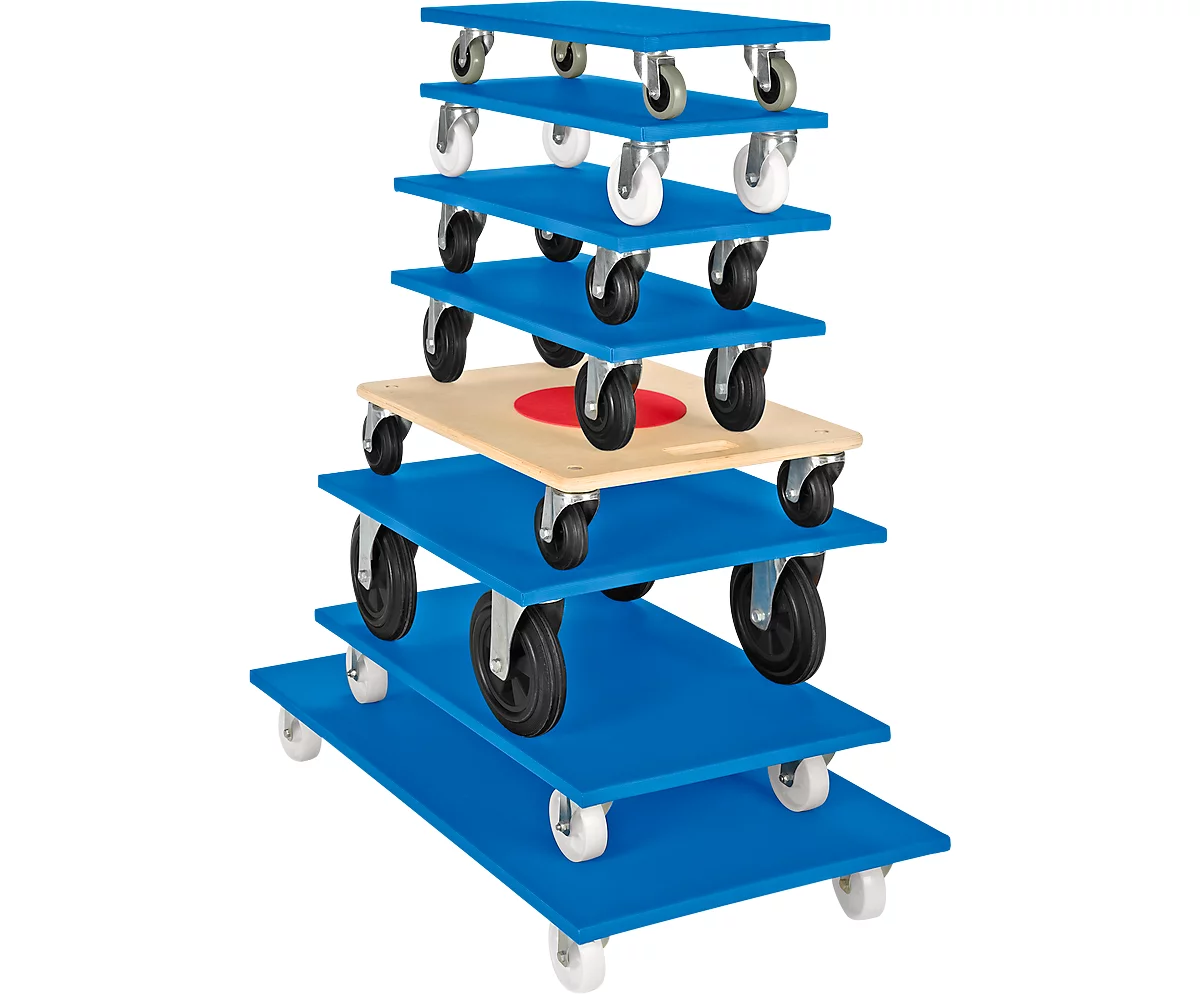 Plataforma rodante para muebles 100 K1, azul, 2 unidades