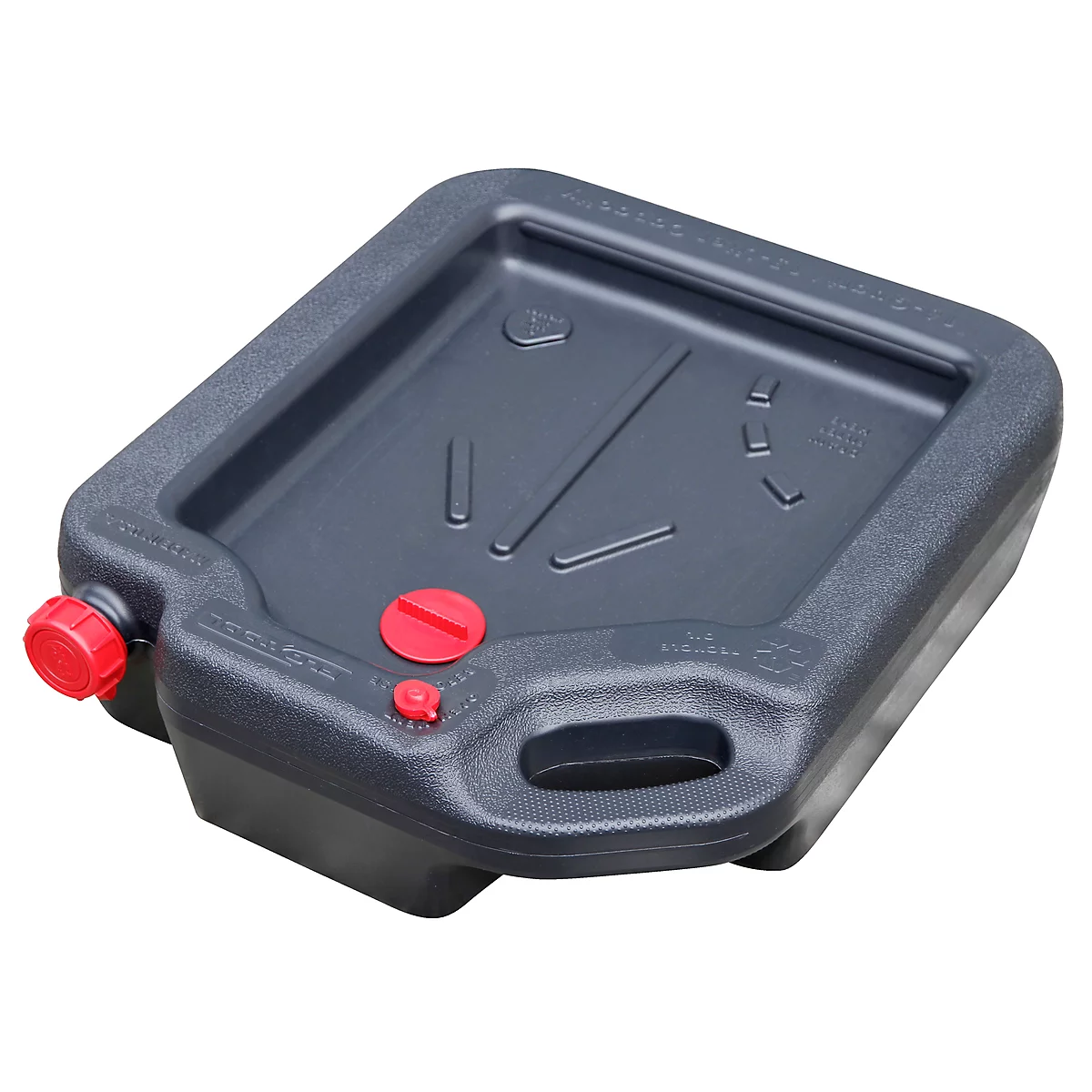 Plateau collecteur CEMO, en polyéthylène, verrouillable, avec rebord d'écoulement, de différentes tailles Versions