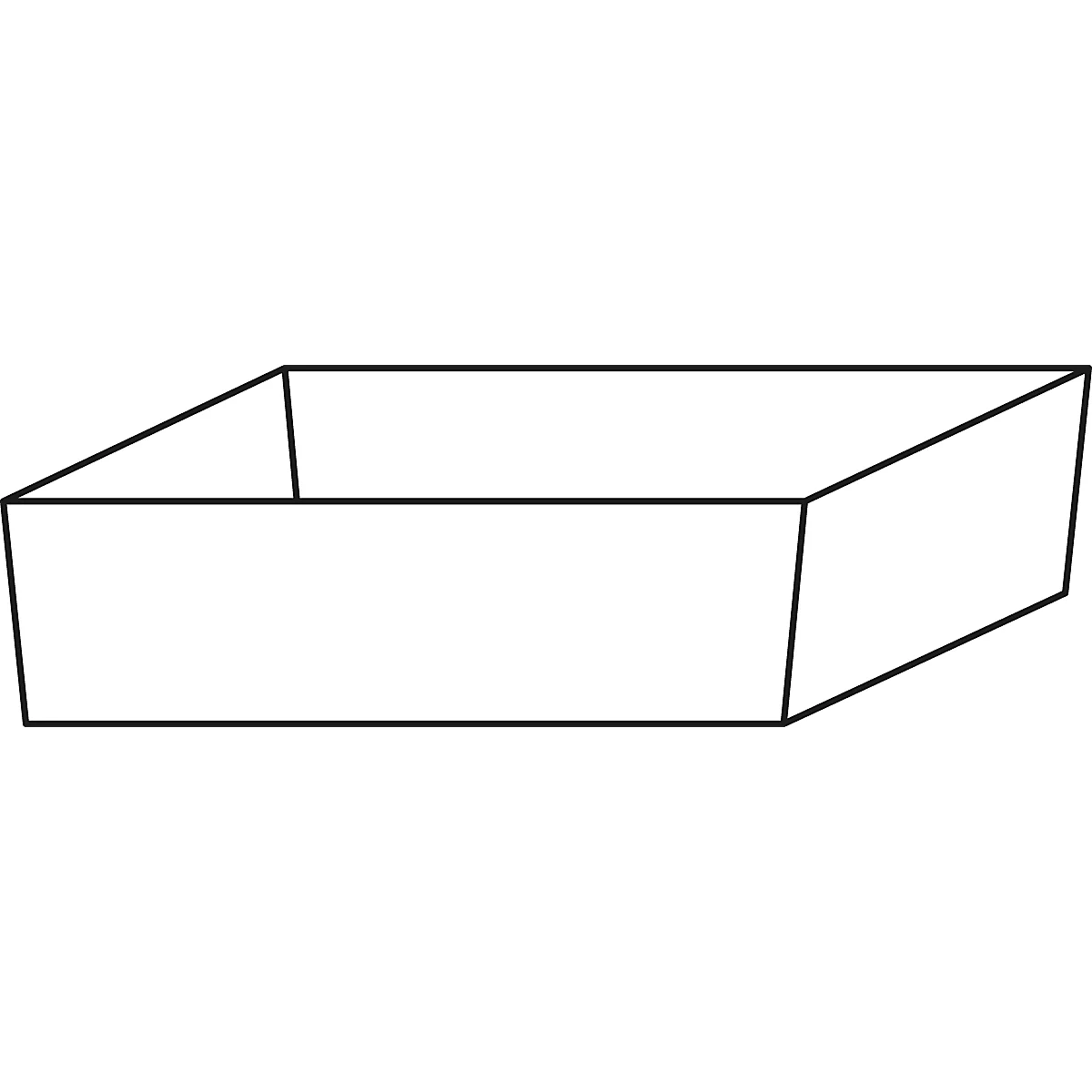 Plateau collecteur de sol Stawa-R pour armoires de sécurité asecos des séries Q30, Q90, S90 et K90, en tôle d'acier, gris clair, L 442 x P 507 x H 73 mm, 11 l