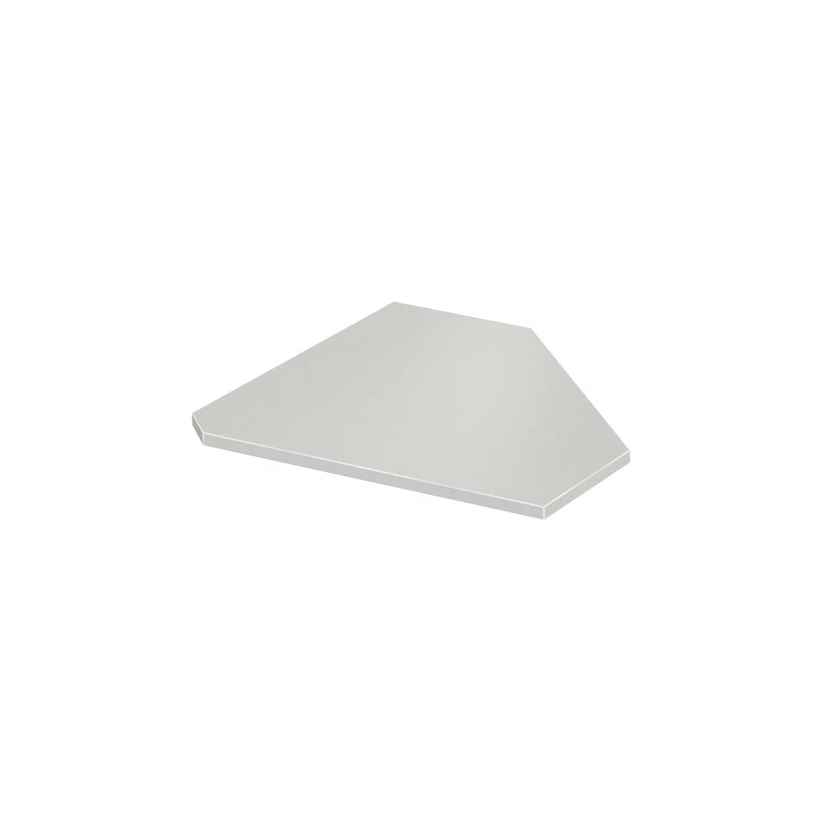 Plateau d'angle, 90°, l. 800 x P 800 mm, gris clair