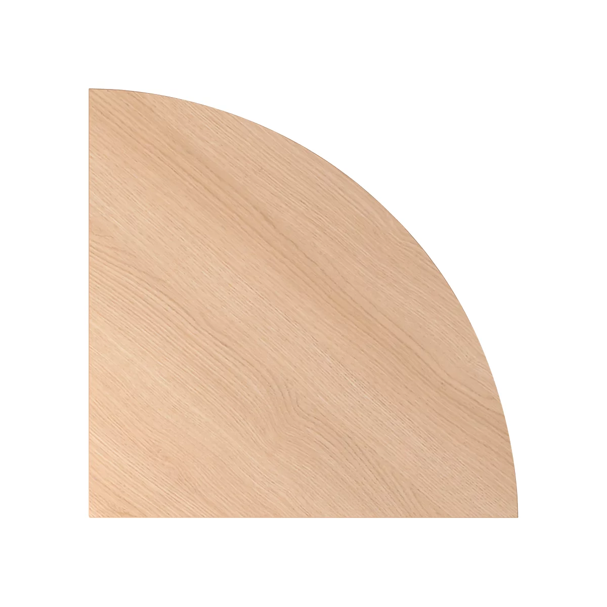 Plateau d'angle ULM, forme arrondie, l. 800 x P 800 mm, coloris chêne