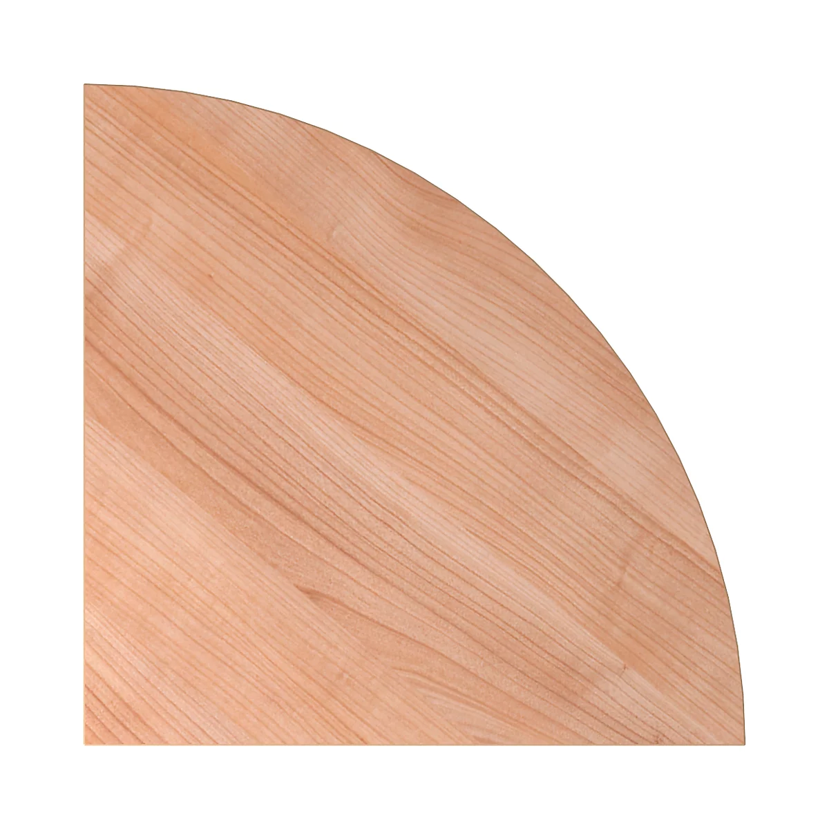 Plateau d'angle ULM, forme arrondie, l. 800 x P 800 mm, coloris noyer
