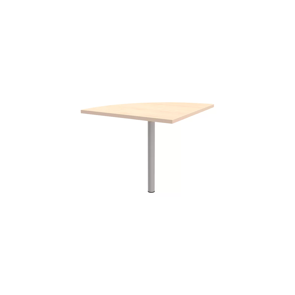 Plateau de chaînage 90° BARI, pied, 1/4 de cercle, l. 800 x P 800 x H 620-820 mm, coloris érable