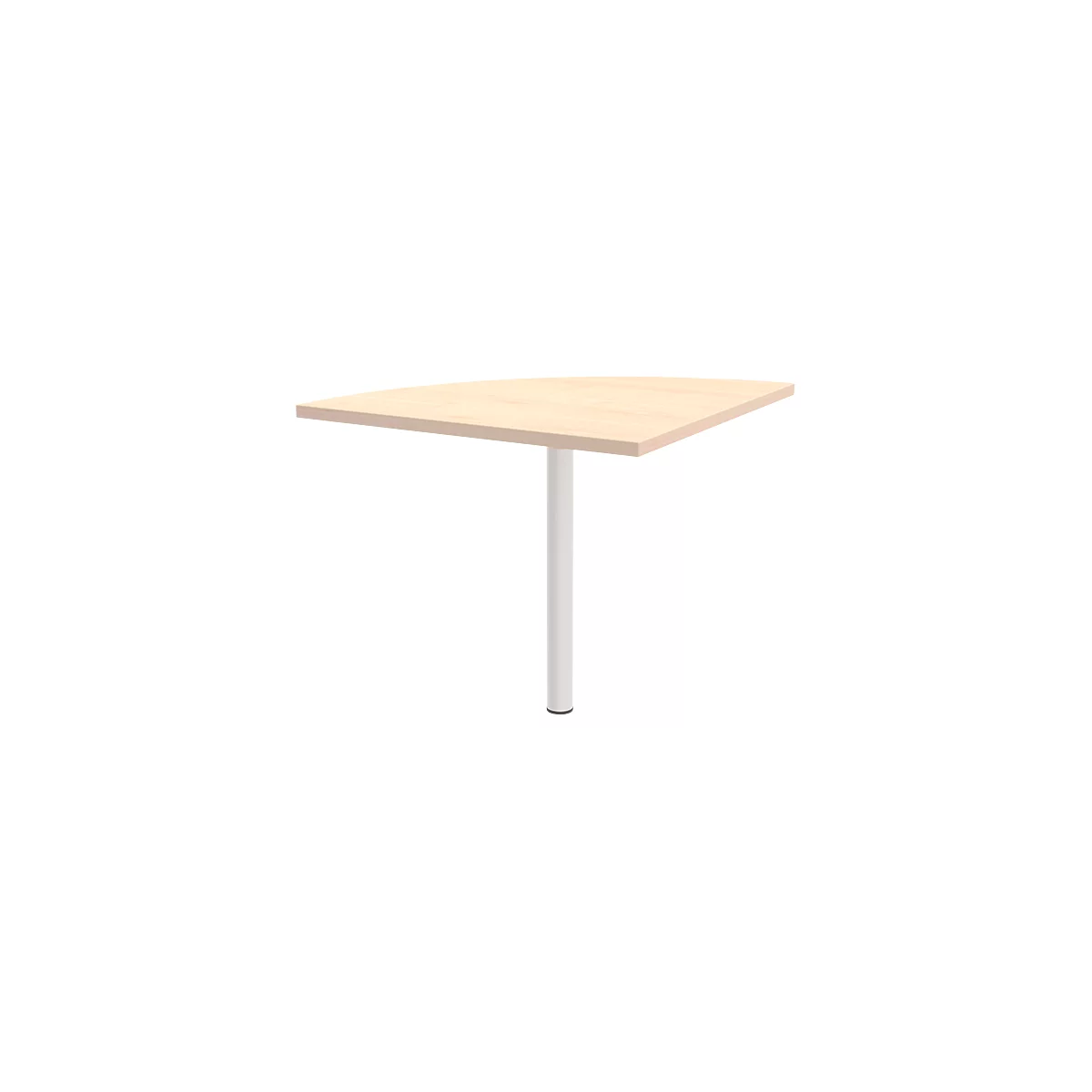 Plateau de chaînage 90° BARI, pied, forme B, l. 800 x P 800 x H 680-820 mm, coloris érable