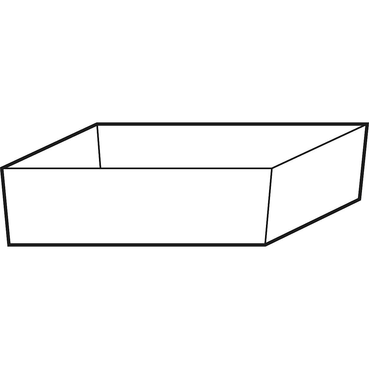 Plateau de collecte au sol Stawa-R pour les armoires de sécurité asecos de la série S90, en tôle d'acier, gris clair, L 442 x P 640 x H 104 mm, 22 l