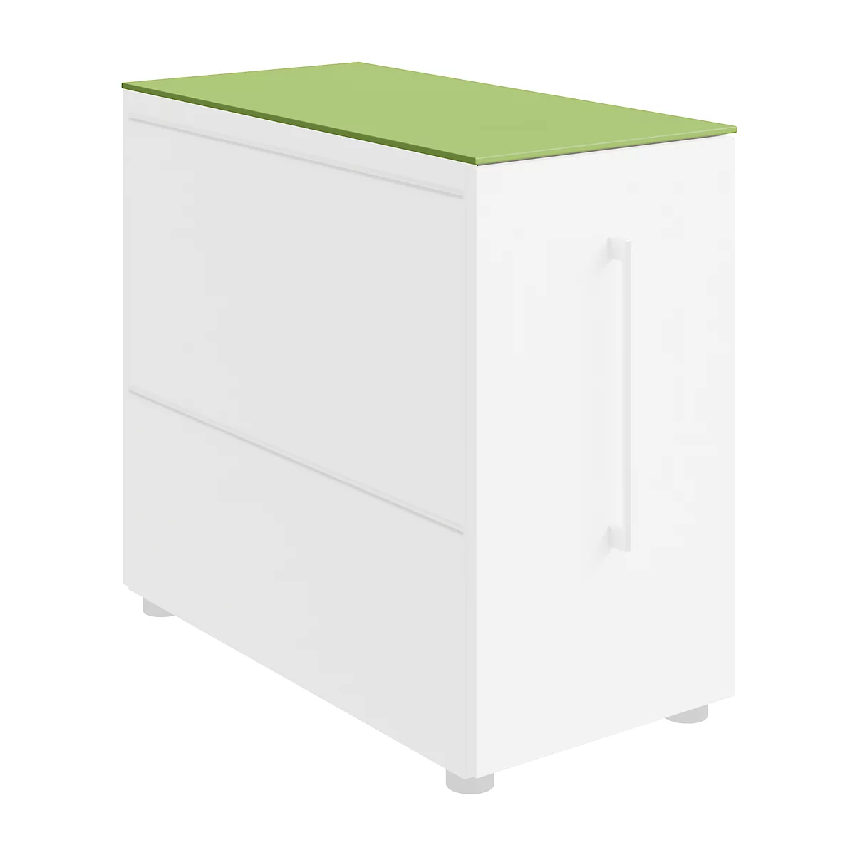 Plateau de finition SOLUS PLAY, pour caisson avec tiroir SOLUS PLAY, l. 800 x P 400 mm, citron vert