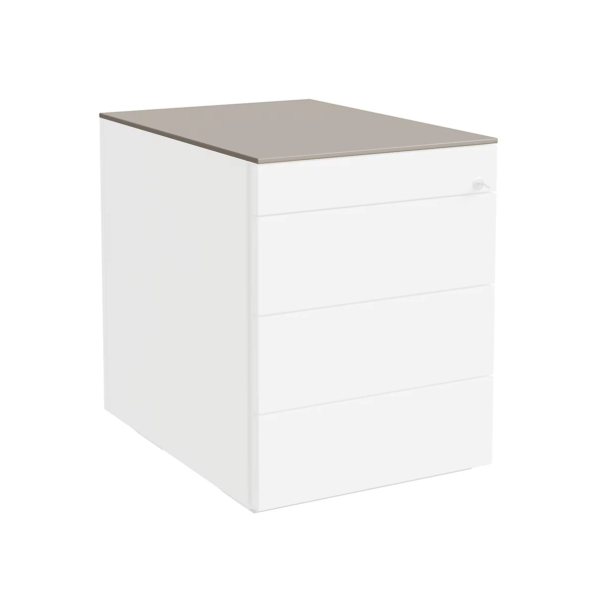 Plateau de finition SOLUS PLAY, pour caissons mobiles et fixes, l. 430 x P 600 mm, gris pierre