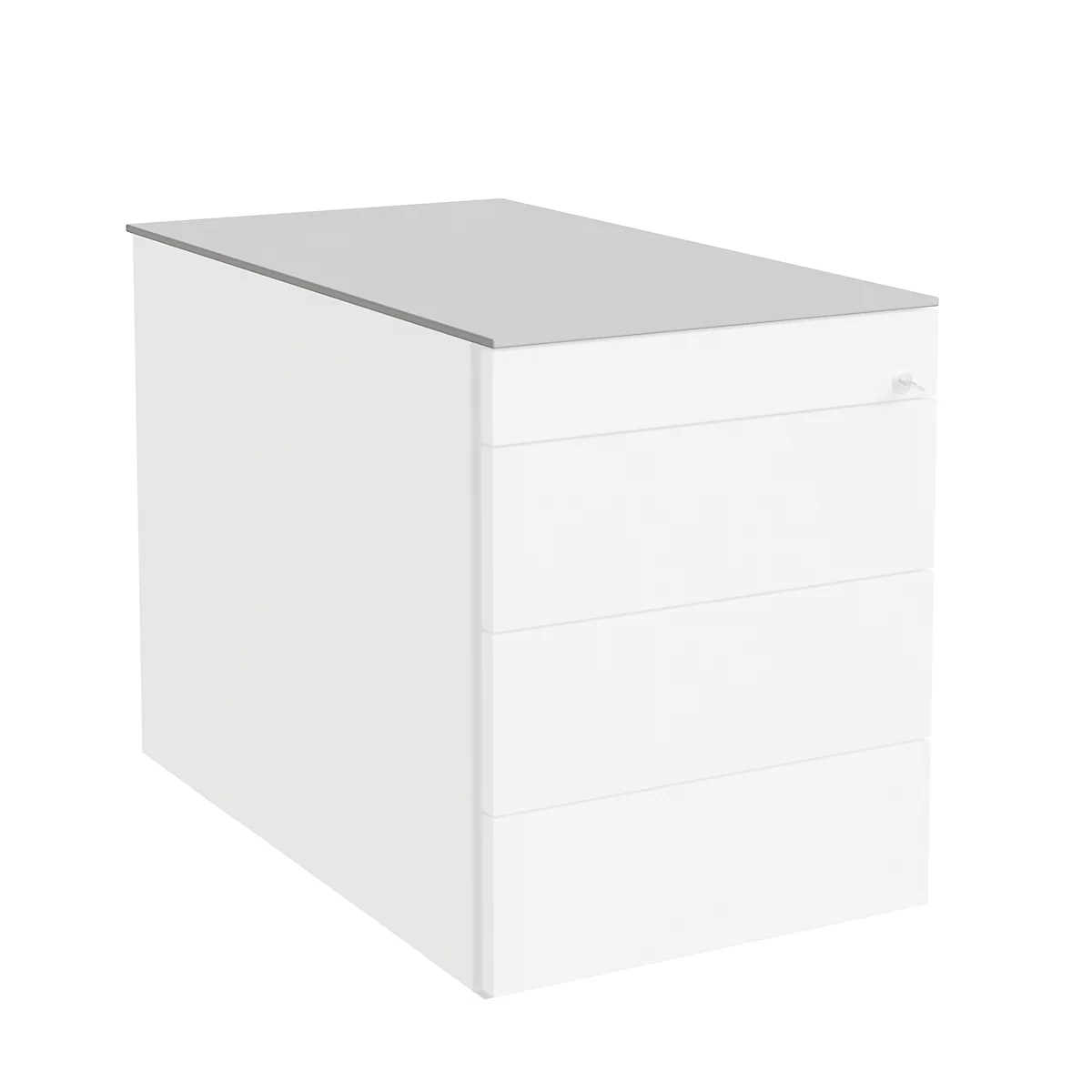 Plateau de finition SOLUS PLAY, pour caissons mobiles et fixes, l. 430 x P 777 mm, blanc