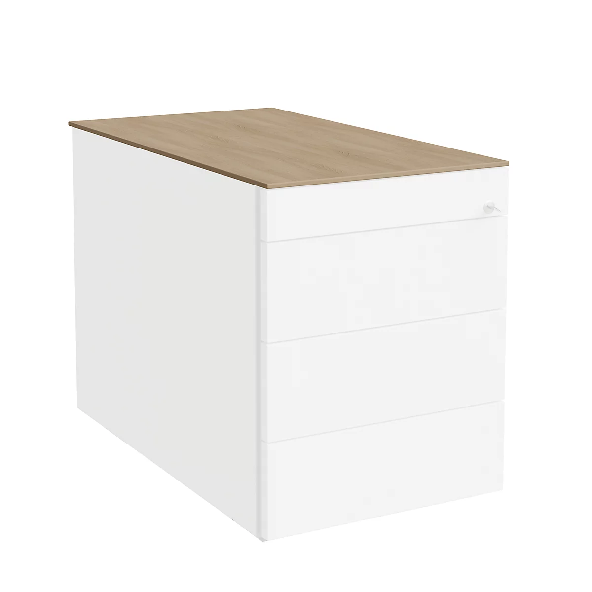 Plateau de finition SOLUS PLAY, pour caissons mobiles et fixes, l. 430 x P 777 mm, cerisier Romana