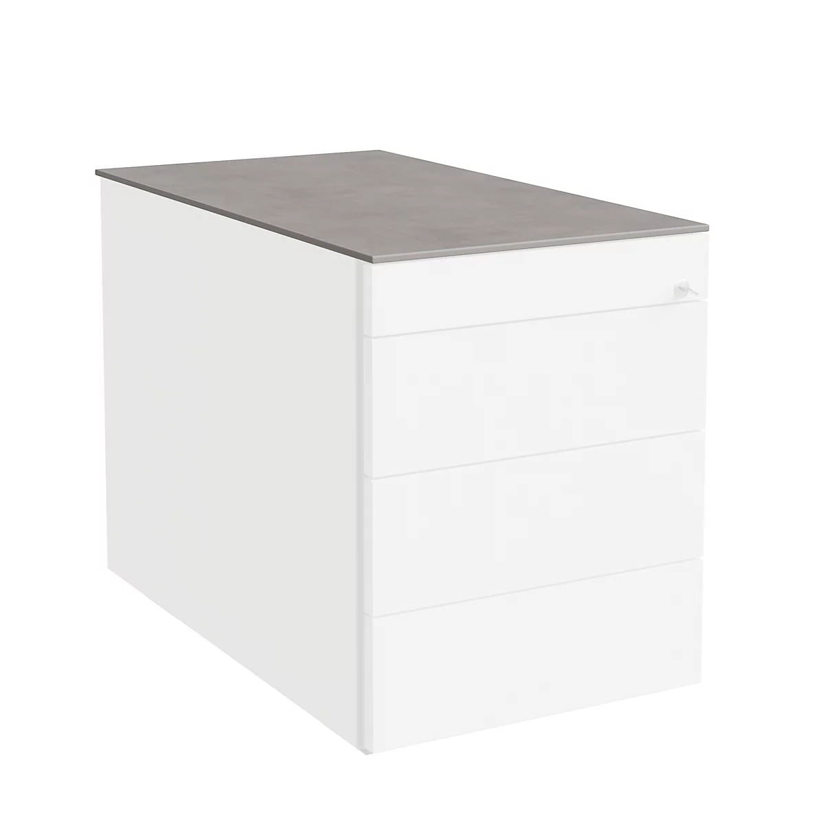 Plateau de finition SOLUS PLAY, pour caissons mobiles et fixes, l. 430 x P 777 mm, gris céramique